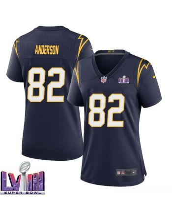 Stephen Anderson 82 Los Angeles Chargers Super Bowl LVIII Women Alternate Game Jersey - Navy