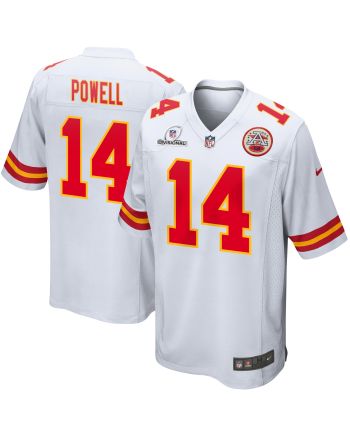 Cornell Powell 14 Kansas City Chiefs 2024 Divisional Patch Game Men Jersey - White