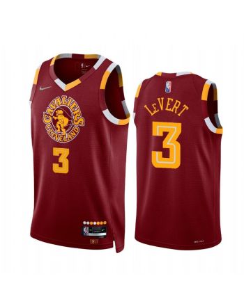 Cleveland Cavaliers Caris LeVert 3 Red City Edition 2022 Jersey - Men Jersey