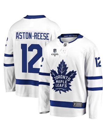 Zach Aston-Reese 12 Toronto Maple Leafs Stanley Cup 2023 Playoffs Patch Away Breakaway Men Jersey - White