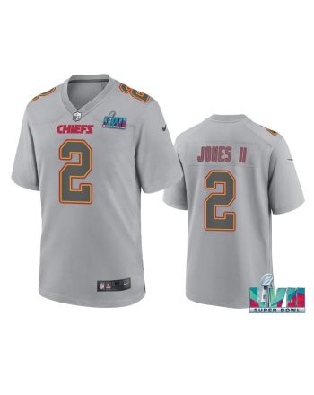 Ronald Jones II 2 Kansas City Chiefs Super Bowl LVII Patch Atmosphere Fashion Game Jersey - Gray