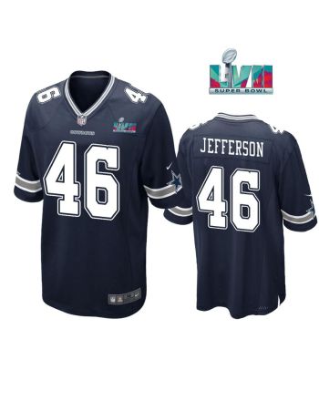 Malik Jefferson 46 Dallas Cowboys Super Bowl LVII Super Bowl LVII Navy Men Game Jersey