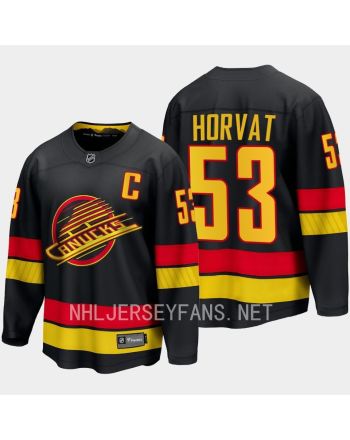 Vancouver Canucks Bo Horvat 53 2023-24 Alternate Jersey Breakaway Black