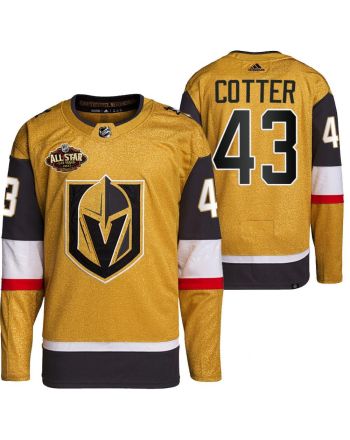 Men Vegas Golden Knights 43 Paul Cotter Primegreen Gold Jersey 2023 All-Star Jersey