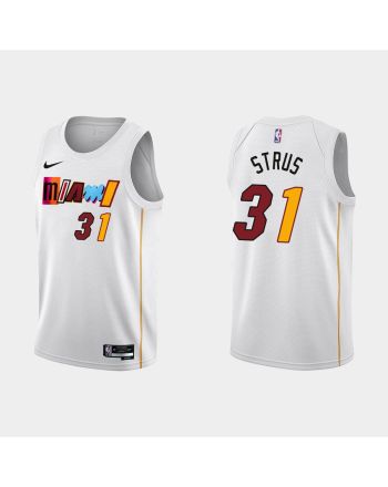 Miami Heat 31 Max Strus 2022-23 City Edition White Men Jersey