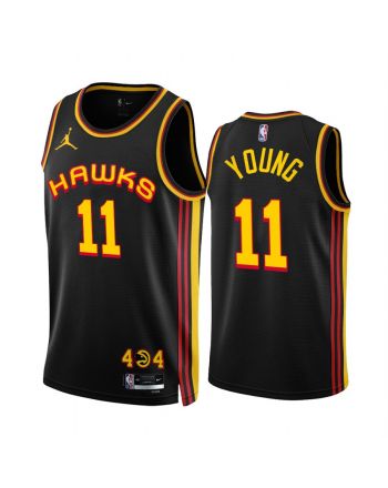 Atlanta Hawks Trae Young 11 2022-23 Black Statement Edition Jersey