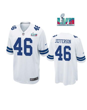 Malik Jefferson 46 Dallas Cowboys Super Bowl LVII Super Bowl LVII White Men Game Jersey