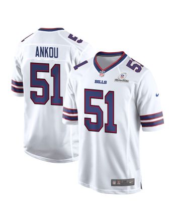 Eli Ankou 51 Buffalo Bills 2024 Divisional Patch Game Men Jersey - White