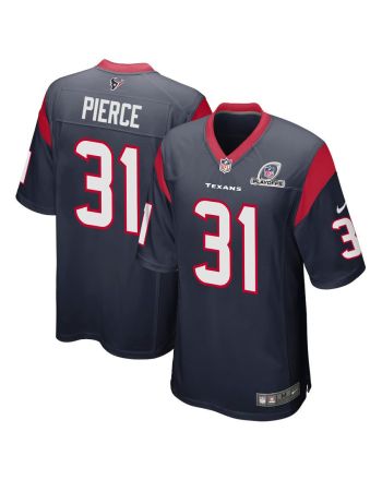 Dameon Pierce 31 Houston Texans 2023 Playoffs Patch Game Men Jersey - Navy