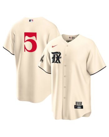 Corey Seager 5 Texas Rangers 2023 City Connect Cool Base Game Jersey - Cream