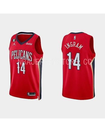 New Orleans Pelicans Brandon Ingram 14 Red 2022-23 Statement Edition Men Jersey