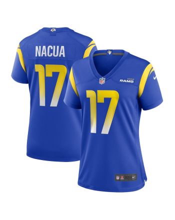 Puka Nacua 17 Los Angeles Rams Game Women Jersey - Royal