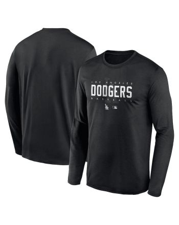 Los Angeles Dodgers Team Logo Legend Performance Long Sleeve T-Shirt - Black