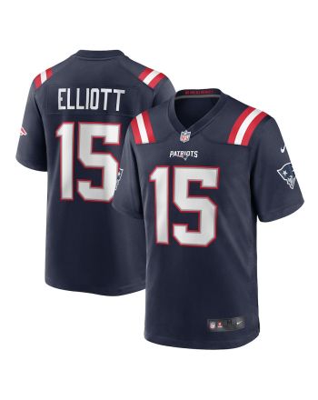 Ezekiel Elliott 15 New England Patriots Game Player Men Jersey - Navy