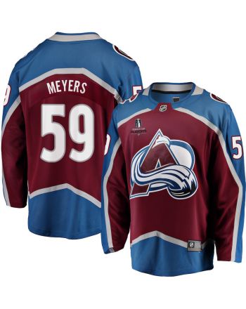 Ben Meyers 59 Colorado Avalanche Stanley Cup 2023 Playoffs Patch Home Breakaway Men Jersey - Burgundy