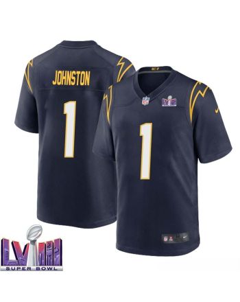 Quentin Johnston 1 Los Angeles Chargers Super Bowl LVIII Men Alternate Game Jersey - Navy