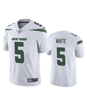 New York Jets Mike White 5 White Vapor Limited Jersey