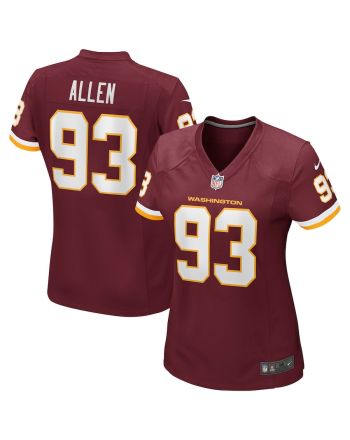 Jonathan Allen 93 Washington Commanders Football Team Women Game Jersey - Burgundy