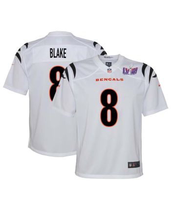 Jeff Blake 8 Cincinnati Bengals Super Bowl LVIII YOUTH Away Limited Jersey - White