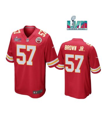 Orlando Brown Jr. 57 Kansas City Chiefs Super Bowl LVII Red Men Game Jersey