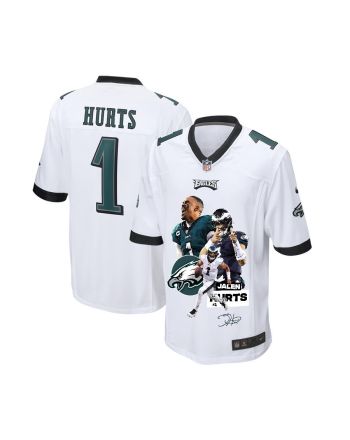 Jalen Hurts 1 Philadelphia Eagles Rising Star Game YOUTH Jersey - White