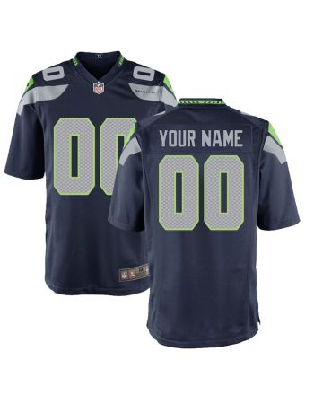 Seattle Seahawks YOUTH Custom Game Jersey - College Navy