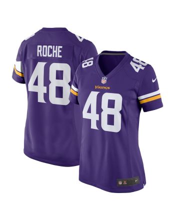 Quincy Roche 48 Minnesota Vikings Team Game Women Jersey - Purple