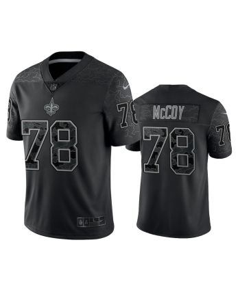 Erik McCoy 78 New Orleans Saints Black Reflective Limited Jersey - Men