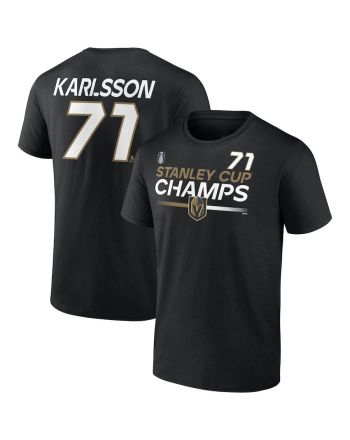 William Karlsson Vegas Golden Knights 2023 Stanley Cup Champions Name & Number T-Shirt - Black