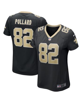 Bob Pollard 82 New Orleans Saints Women's Game Jersey - Black