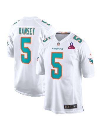 Jalen Ramsey 5 Miami Dolphins 2024 Pro Bowl Patch Game Men Jersey - White