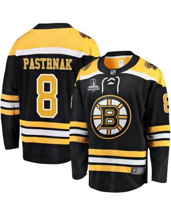 David Pastrnak 8 Boston Bruins Stanley Cup 2023 Playoffs Patch Home Breakaway Men Jersey - Black