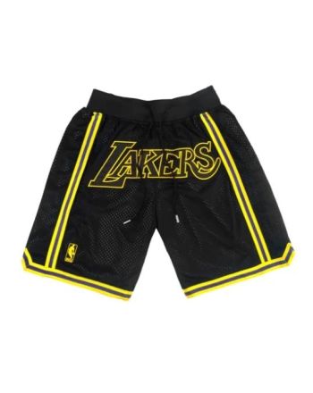 Los Angeles Lakers NBA Retro Shorts - Black/Yellow