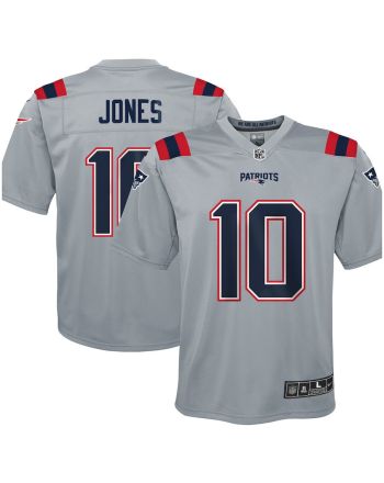 Mac Jones New England Patriots Youth Inverted Game Jersey - Gray