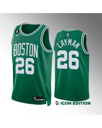 Jake Layman 26 Boston Celtics 2022-23 Icon Edition Green Jersey