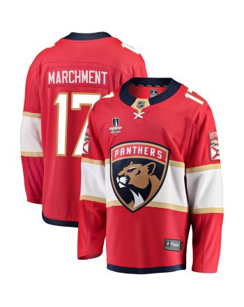 Florida Panthers Mason Marchment 17 Home 2023 Stanley Cup Final Breakaway Men Jersey - Red