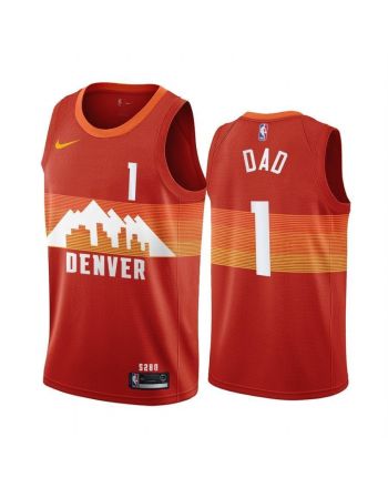 Denver Nuggets Fathers Day Red No.1 Dad Jersey