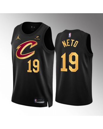 Cleveland Cavaliers Raul Neto 19 Statement Edition Black Jersey 2022-23 Swingman