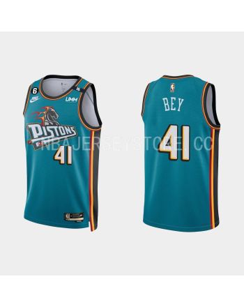 Detroit Pistons Saddiq Bey 41 2022-23 Classic Edition Teal Men Jersey