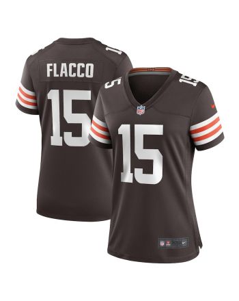 Joe Flacco 15 Cleveland Browns Women Game Jersey - Brown