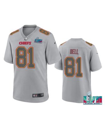 Blake Bell 81 Kansas City Chiefs Super Bowl LVII Patch Atmosphere Fashion Game Jersey - Gray