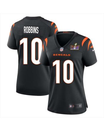 Brad Robbins 10 Cincinnati Bengals Super Bowl LVIII Women Home Limited Jersey - Black