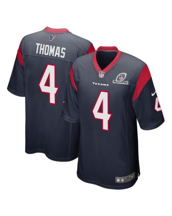 Tavierre Thomas 4 Houston Texans 2023 Playoffs Patch Game Men Jersey - Navy