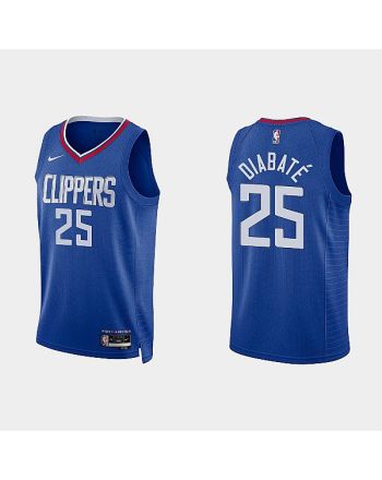 Los Angeles Clippers 25 Moussa Diabate 2022-23 Icon Edition Blue Men Jersey