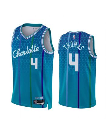 Isaiah Thomas 4 Charlotte Hornets 2022-23 City Edition Blue Jersey