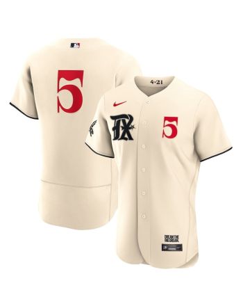 Corey Seager 5 Texas Rangers 2023 City Connect Player Elite Jersey - Cream