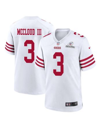 Ray-Ray McCloud III 3 San Francisco 49ers 2024 Divisional Patch Game Men Jersey - White