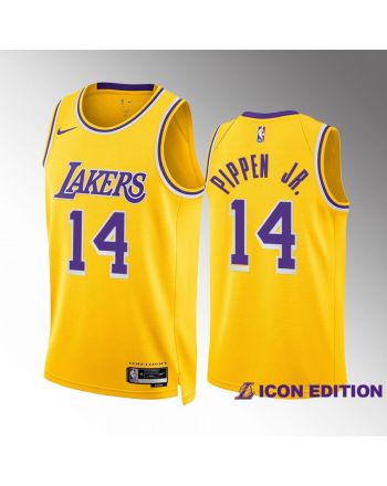 Scotty Pippen Jr. 14 2022-23 Los Angeles Lakers Gold Icon Edition Jersey Swingman