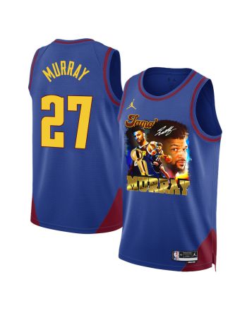 Jamal Murray 27 Denver Nuggets Exciting Guard 2023 NBA Champions Swingman Jersey - Blue