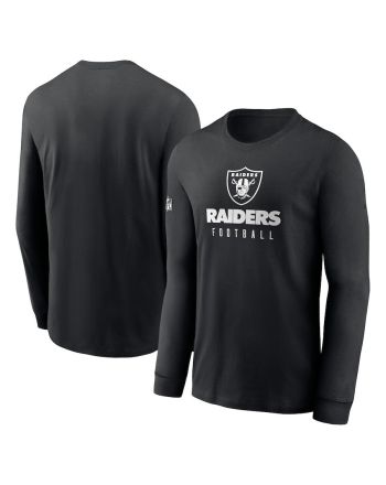 Las Vegas Raiders Sideline Performance Long Sleeve T-Shirt - Black